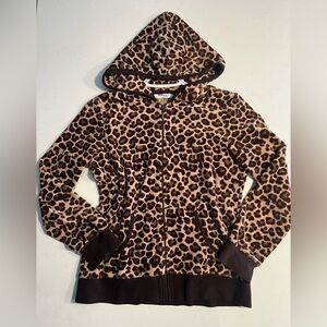 Leopard Print Zip up Hoodie